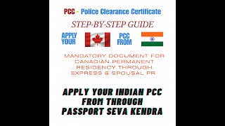 Apply your Police Clearance Certificate from India  PCC from India  Passport Seva Kendra [upl. by Monia]