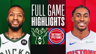 BUCKS at PISTONS  NBA PRESEASON FULL GAME HIGHLIGHTS  October 6 2024 [upl. by Yecaw]