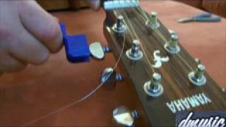 DMusic Lesson 1 How To String An Acoustic Guitar [upl. by Ramas214]