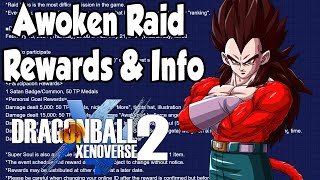 Xenoverse 2 New Awoken Raid Rewards amp Details [upl. by Gabor]