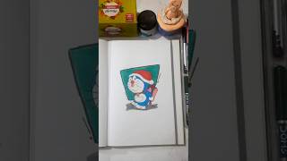 Santa ClausDoraemon🤩drawing✨Dighiart art painting doraemon [upl. by Bergen]