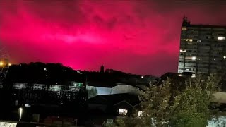 Pink Sky Over Kent  Mysterious Glowing Pink Sky Leaves Residents Baffled [upl. by Hniht672]