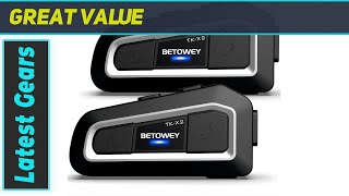 reviewBETOWEY TKX2 Motorcycle Intercom Unveiling Advanced Communication on the Road [upl. by Ecnal916]