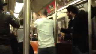 EPIC SAX BATTLE IN NYC SUBWAY FULL VIDEO part 1 amp 2 HD [upl. by Jemie136]