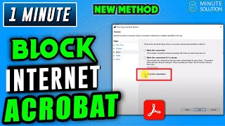 How to block Adobe Acrobat Internet Connection 2024 [upl. by Aid]