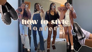 how to style loafers  8 outfits for chunky platform loafers [upl. by Nadiya448]