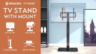 HT1002B Universal TV Stand with Mount 80 Degree Swivel Height Adjustable and Tilt Function [upl. by Retha349]