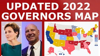 Updated 2022 Governors Map Prediction September 8 2022 [upl. by Znieh]