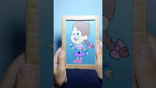 Mabel pines cardboard game arts drawing gravityfalls shorts [upl. by Jamima]