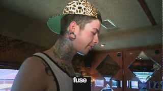 T Mills Bus Beer Bras amp Leopard Print  Warped Tour 2012 [upl. by Lednyc]