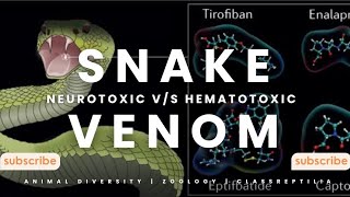 Neurotoxic amp Hemotoxic  Snake venom  poison  Explained  Animal Diversity [upl. by Arelus377]