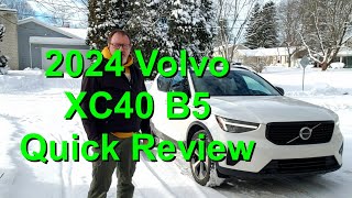 2024 Volvo XC40 B5 Core Quick Review [upl. by Je505]