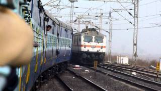 AP Express races through Buti Bori with LGD WAP7 [upl. by Norford374]