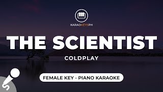 The Scientist  Coldplay Female Key  Piano Karaoke [upl. by Aklog]