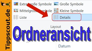 Windows Ordneransicht Einstellung für alle Verzeichnisse speichern TIPP [upl. by Demmahum]