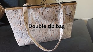 double zip bagdiy fashion bagstyle easybag handmade [upl. by Drofla530]