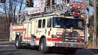 Elkins Park Fire Company Quint 3 Responding 112023 [upl. by Teodora790]