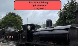 Steam train trip on the East Lancs Heritage Railway from Rawtenstall to Heywood with lunch at Burrs [upl. by Oakie338]