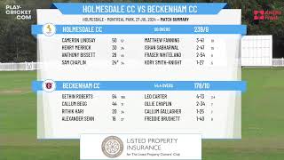 KCL Championship  Round12  Holmesdale CC 1st XI v Beckenham CC 1st XI [upl. by Ellebana]