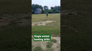 Single wicket bowling drills cricket upca cricketlover ipl crickettournament iplcricket bcci [upl. by Eidoow]