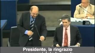 La figuraccia di Berlusconi al Parlamento Europeo [upl. by Aenad]