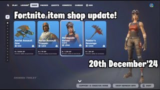 RENEGADE RAIDER IS BACK Fortnite item shop update 20th December 2024 CH6 S1 [upl. by Consuelo]