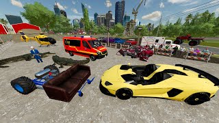 Ambulance Saves Stuntman from Dangerous Jump  Farming Simulator 22 [upl. by Yendic]