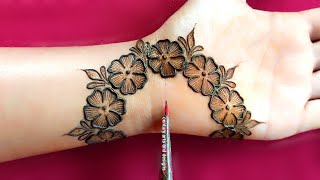 Very beautiful front hand mehndi design  Latest mehndi  Arabic mehandi design  Mehndi designs [upl. by Esiuqcaj]