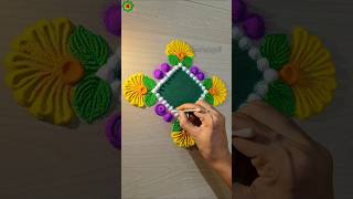 Rangoli designs for diwali simple and easy rangolidesign diwalirangoli shorts [upl. by Kurzawa]