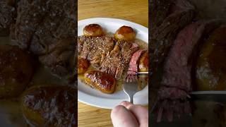 🥩 Entrecôte • Pommes fondantes • Sauce poivre 🥩 cuisine recette frenchfood bœuf fyp food fy [upl. by Aratahs144]