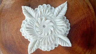 How to make nokshi Pitha design Full pitha designTania hand work [upl. by Aikaz]