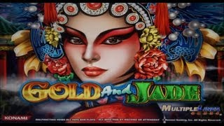 Konami Gaming  Gold amp Jade Slot Bonus MAX BET NEW GAME [upl. by Limaa]