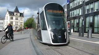 Luxtram T1 Trams in Luxembourg and a glitched tram [upl. by Hollister]