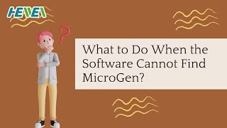 When the Software Cannot Find MicroGen Follow These Instructions [upl. by Ahpla213]