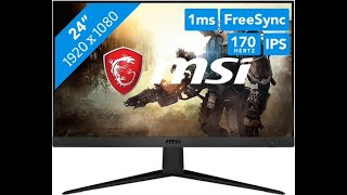 MSI G2412 23 8″ 170Hz FHD Gaming Monitor BANGLA REVIEW [upl. by Kimmi]