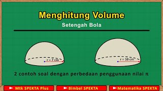 Cara Menghitung Volume Setengah Bola [upl. by Llehcram]