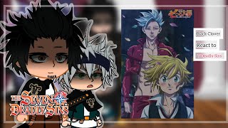 Asta and Friends react to 😈MeliodasBan💎  Black Clover  SDS  Gacha react [upl. by Aloiv762]