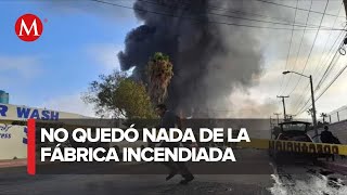 Desalojan a unas 500 personas por incendio de fábrica de esponjas en Tijuana Baja California [upl. by Lamonica790]