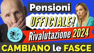 PENSIONI 👉 UFFICIALE❗️ NUOVE FASCE RIVALUTAZIONE 2024  Bozza legge di Bilancio 📑 ✅ [upl. by Holli]