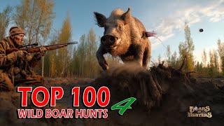 Top 100 wild boar hunts of quotBoars and Huntersquot SEASON 4 [upl. by Ahsataj]