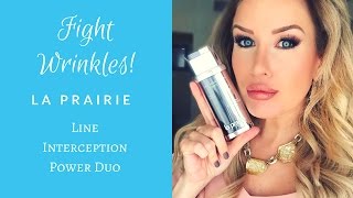 Over 40 Skincare La Prairie Line Interception Power Duo Review First Impressions [upl. by Ydnem]