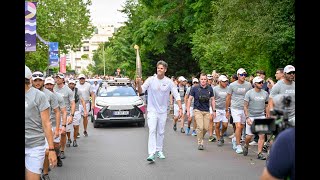 Accueil de la Flamme Olympique à Suresnes  24 juillet 2024 [upl. by Reteid]