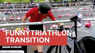 HILARIOUS Triathlon Transition Commentary IRONMAN TULSA [upl. by Ariom336]