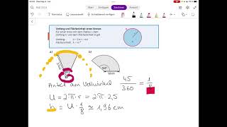 Kreis Bogenlänge und Flächeninhalt bei gegebenen Mittelpunktswinkel berechnen [upl. by Leiba]