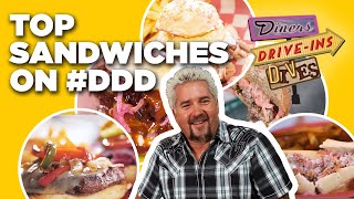 Top 15 Craziest Sandwiches DDD with Guy Fieri  Diners DriveIns and Dives  Food Network [upl. by Alansen78]