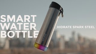 The Smartest Water Bottle  Hidrate Spark Steel Review [upl. by Ahsitram838]