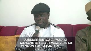 AVANT PREMIER CONFERENCE DAHIRA AHMADIYA DIMACHE LE 4 OCTOBRE 2024 [upl. by Eiclehc]