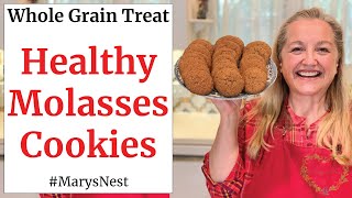 Healthy Molasses Cookies Recipe  Soft and Chewy Molasses Cookies  Healthy Baking Recipe [upl. by Adolph]