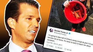 Donald Trump Jr AntiSocialist Halloween Tweet Backfires [upl. by Nnahgaem246]