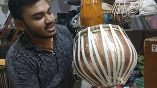 gazal style professional  pro premium quality 55 inch red sheesham tabla and 925 inch brass dega [upl. by Emirej199]